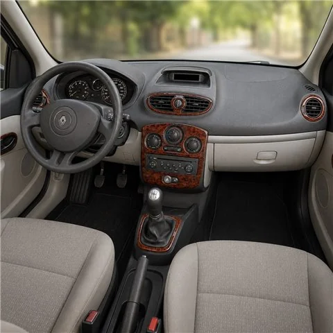 Renault Clio-3 2005-2012 3D dekor palubnej dosky, 9 dielov