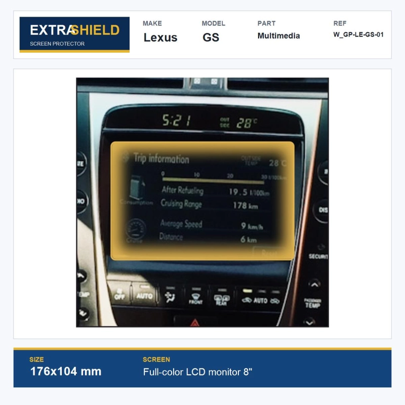 Lexus GS Multimedia ExtraShield Screen Protector