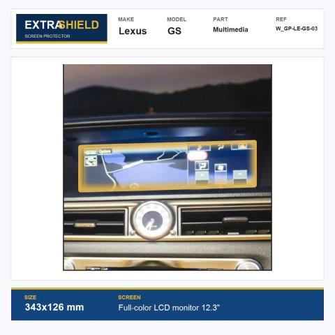 Lexus GS Multimedia ExtraShield Screen Protector