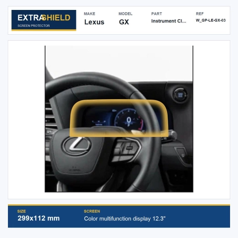 Lexus GX Instrument Cluster ExtraShield Screen Protector
