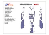 Mazda Miata 2001-2005 s panelmi dverí, 21 súprava dielov Interiér BD Dash Trim Kit - 2 Mazda Miata 2001-2005 s panelmi dverí, 21 súprava dielov Interiér BD Dash Trim Kit - 2