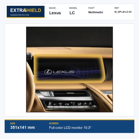 Lexus LC Multimedia ExtraShield Screen Protector
