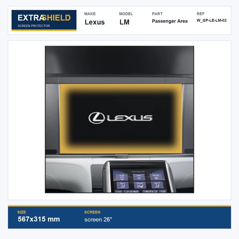 Lexus LM Passenger Area ExtraShield Screen Protector