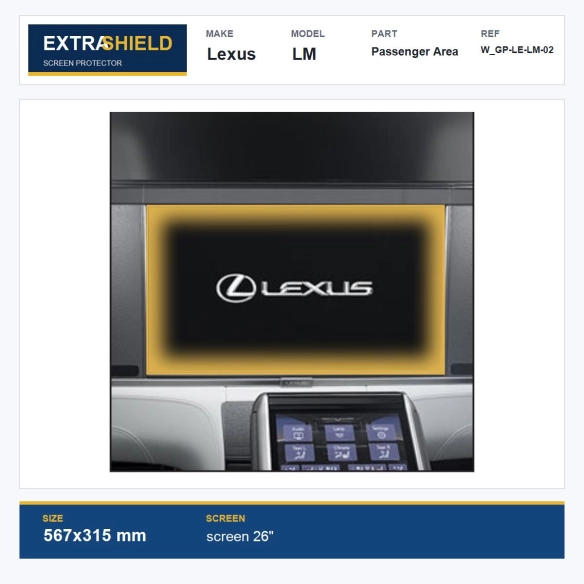 Lexus LM Passenger Area ExtraShield Screen Protector