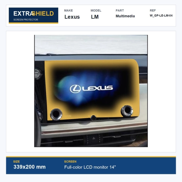 Lexus LM Multimedia ExtraShield Screen Protector