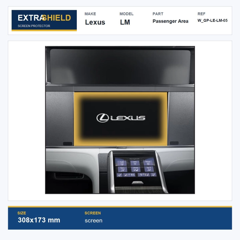 Lexus LM Passenger Area ExtraShield Screen Protector