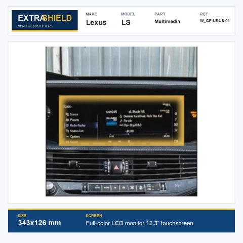 Lexus LS Multimedia ExtraShield Screen Protector