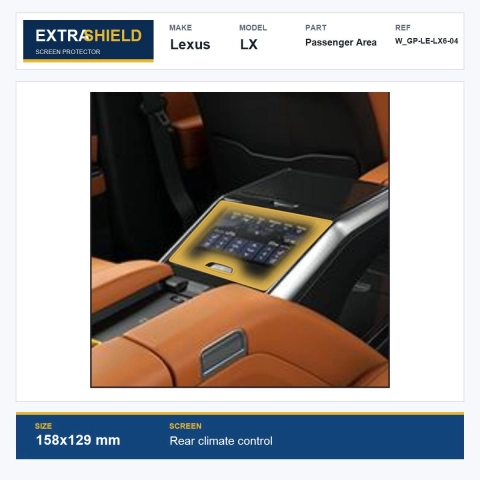 Lexus LX Passenger Area ExtraShield Screen Protector