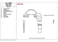 Mazda MX-6 1993-1995 Kompletná sada, 11 dielov Súprava interiérovej výbavy BD Dash Trim Kit - 1 Mazda MX-6 1993-1995 Kompletná sada, 11 dielov Súprava interiérovej výbavy BD Dash Trim Kit - 1