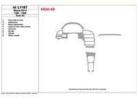 Základná sada Mazda MX-6 1996-1998, súprava 8 dielov Interiér Súprava obloženia palubnej dosky BD - 1 Základná sada Mazda MX-6 1996-1998, súprava 8 dielov Interiér Súprava obloženia palubnej dosky BD - 1