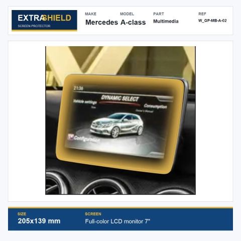 Mercedes A-class Multimedia ExtraShield Screen Protector