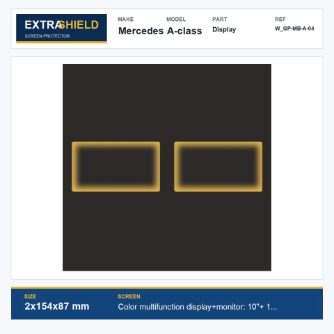 Mercedes A-class Display ExtraShield Screen Protector