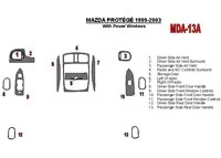 Mazda Protege 1999-UP s Power Windows 13 Súprava dielov Interiér BD Dash Trim Kit - 1 Mazda Protege 1999-UP s Power Windows 13 Súprava dielov Interiér BD Dash Trim Kit - 1