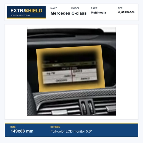 Mercedes C-class Multimedia ExtraShield Screen Protector
