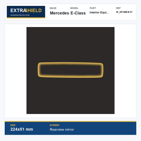 Mercedes E-Class Interior Equipment ExtraShield Screen Protector