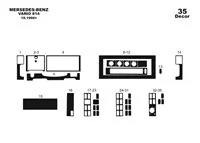 Mercedes 814 Vario 10.1996 Súprava 3D obloženia palubnej dosky interiéru Dekorácia palubnej dosky 35 dielov - 1 Mercedes 814 Vario 10.1996 Súprava 3D obloženia palubnej dosky interiéru Dekorácia palubnej dosky 35 dielov - 1