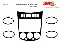 Mercedes A-Class W168 02.01-06.04 3D súprava obloženia palubnej dosky interiéru 5-dielna súprava obloženia palubnej dosky - 2 Mercedes A-Class W168 02.01-06.04 3D súprava obloženia palubnej dosky interiéru 5-dielna súprava obloženia palubnej dosky - 2