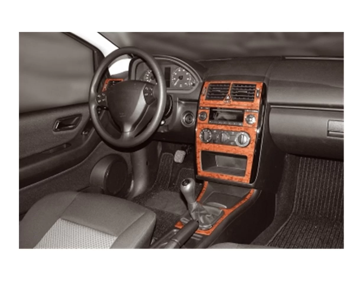 Mercedes A-Class W169 B-Class W245 07.2004 Súprava 3D obloženia palubnej dosky interiéru Dekor 10 dielov - 1