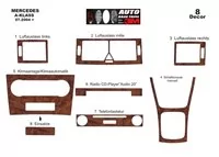 Mercedes A-Class W169 B-Class W245 07.2004 Súprava 3D obloženia palubnej dosky interiéru Dekor 11 dielov - 2 Mercedes A-Class W169 B-Class W245 07.2004 Súprava 3D obloženia palubnej dosky interiéru Dekor 11 dielov - 2