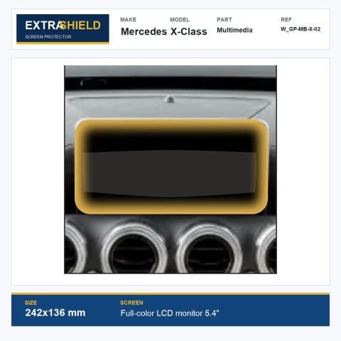 Mercedes X-Class Multimedia ExtraShield Screen Protector