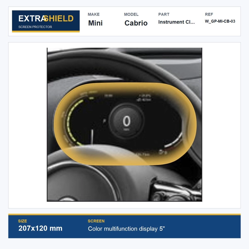 Mini Cabrio Instrument Cluster ExtraShield Screen Protector