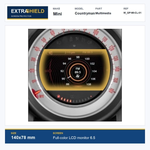 Mini Countryman Multimedia ExtraShield Screen Protector