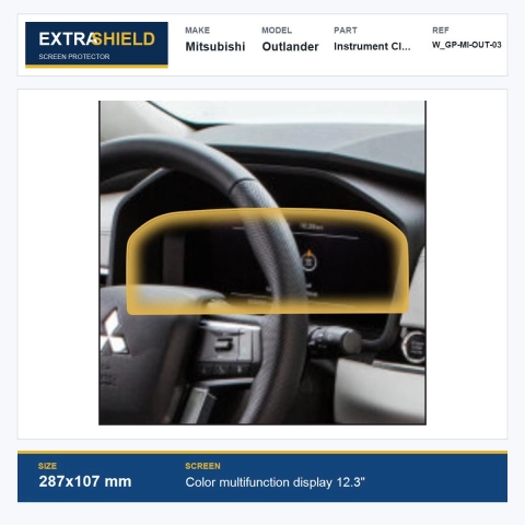 Mitsubishi Outlander Instrument Cluster ExtraShield Screen Protector