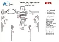 Mercedes Benz C Class 2005-2007 Kompletná sada, 4-dverové kupé, s elektricky ovládanými sedadlami v interiéri BD Dash Dem Kit - Mercedes Benz C Class 2005-2007 Kompletná sada, 4-dverové kupé, s elektricky ovládanými sedadlami v interiéri BD Dash Dem Kit -