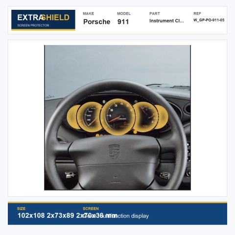 Porsche 911 Instrument Cluster ExtraShield Screen Protector