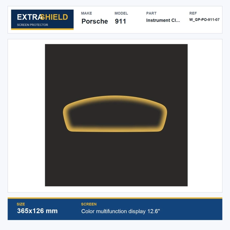 Porsche 911 Instrument Cluster ExtraShield Screen Protector
