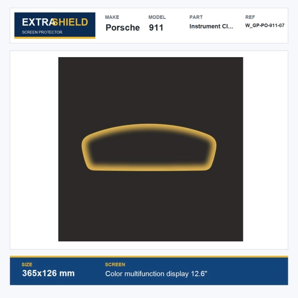 Porsche 911 Instrument Cluster ExtraShield Screen Protector