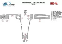 Mercedes Benz CLK 2003-UP Kompletná súprava interiéru BD Dash Trim Kit - 1