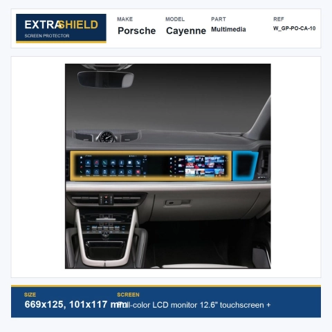 Porsche Cayenne Multimedia ExtraShield Screen Protector
