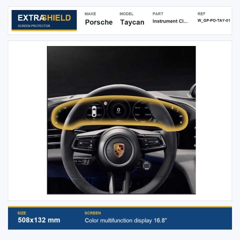 Porsche Taycan Instrument Cluster ExtraShield Screen Protector