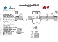Mercedes Benz M Class 1998-1999 Základná súprava interiéru BD Dash Trim Kit - 1 Mercedes Benz M Class 1998-1999 Základná súprava interiéru BD Dash Trim Kit - 1