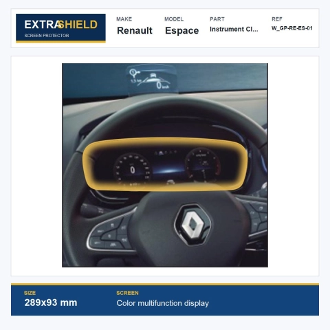 Renault Espace Instrument Cluster ExtraShield Screen Protector