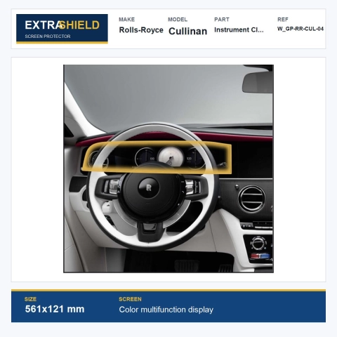 Rolls-Royce Cullinan Instrument Cluster ExtraShield Screen Protector