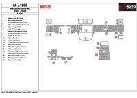 Mercedes Benz M Class 2002-2005 Kompletná súprava interiéru BD Dash Trim Kit - 1