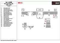 Mercedes Benz M Class 2002-2005 Kompletná sada, ML55 Interiér BD Dash Trim Kit - 1