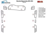 Kompletná súprava Mercedes Benz S Trieda 2007-UP, OEM zhoda interiéru BD Dash Trim Kit - 1