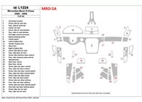 Mercedes Benz S Class W220 2000-2006 OEM zhoda interiéru BD Dash Trim Kit - 1