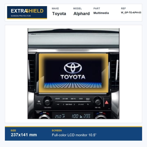 Toyota Alphard Multimedia ExtraShield Screen Protector