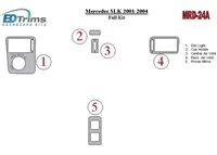 Mercedes Benz SLK 2001-2004 Kompletná súprava interiéru BD Dash Trim Kit - 1 Mercedes Benz SLK 2001-2004 Kompletná súprava interiéru BD Dash Trim Kit - 1