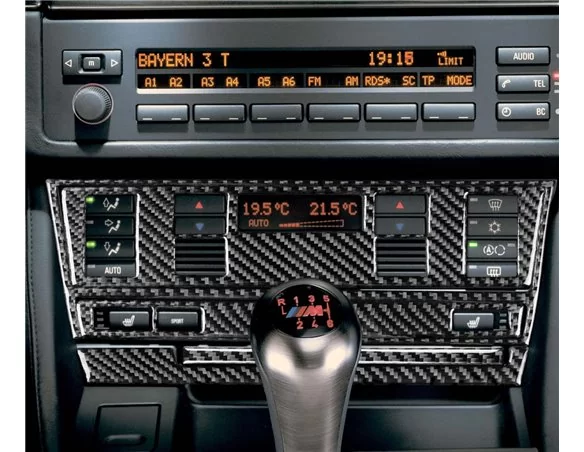 BMW 5 1998-UP Bez systému NAVI, sada 35 dielov Interiér BD Dash Trim Kit