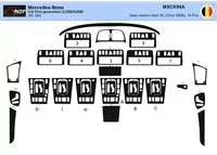 Mercedes Benz W208 CLK C208A208 1997–2003 Súprava obloženia palubnej dosky 3D interiéru Dekorácia palubnej dosky 14 dielov - 1