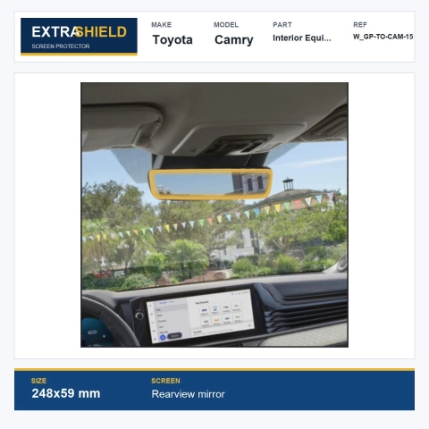 Toyota Camry Interior Equipment ExtraShield Screen Protector