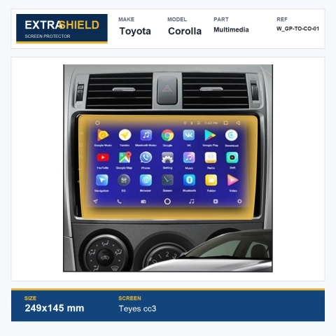 Toyota Corolla Multimedia ExtraShield Screen Protector