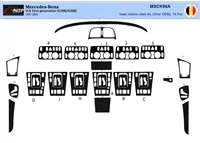 Mercedes Benz W208 CLK-Cabrio 1997–2003 Súprava obloženia palubnej dosky 3D interiéru Dekorácia palubnej dosky 19 dielov - 1