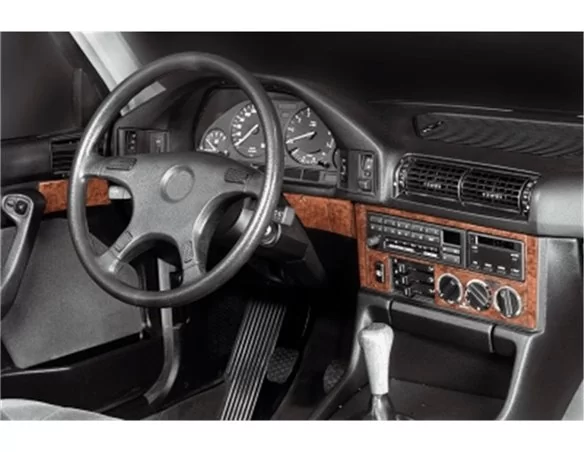 BMW radu 5 E34 01.88-09.95 3D súprava obloženia palubnej dosky interiéru 22-dielna súprava obloženia palubnej dosky - 1