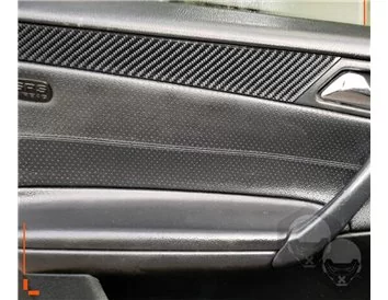 Mercedes C-Class W203 05.2005 Súprava obloženia palubnej dosky 3D interiéru Dekorácia palubnej dosky 13 dielov